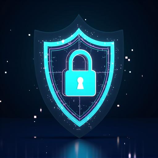 An abstract digital shield icon representing data security and privacy.
